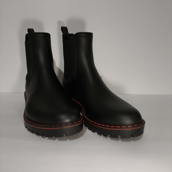 Igor Black Rain Boots with Rugged Sole And Red Details - Picture 5 of 11